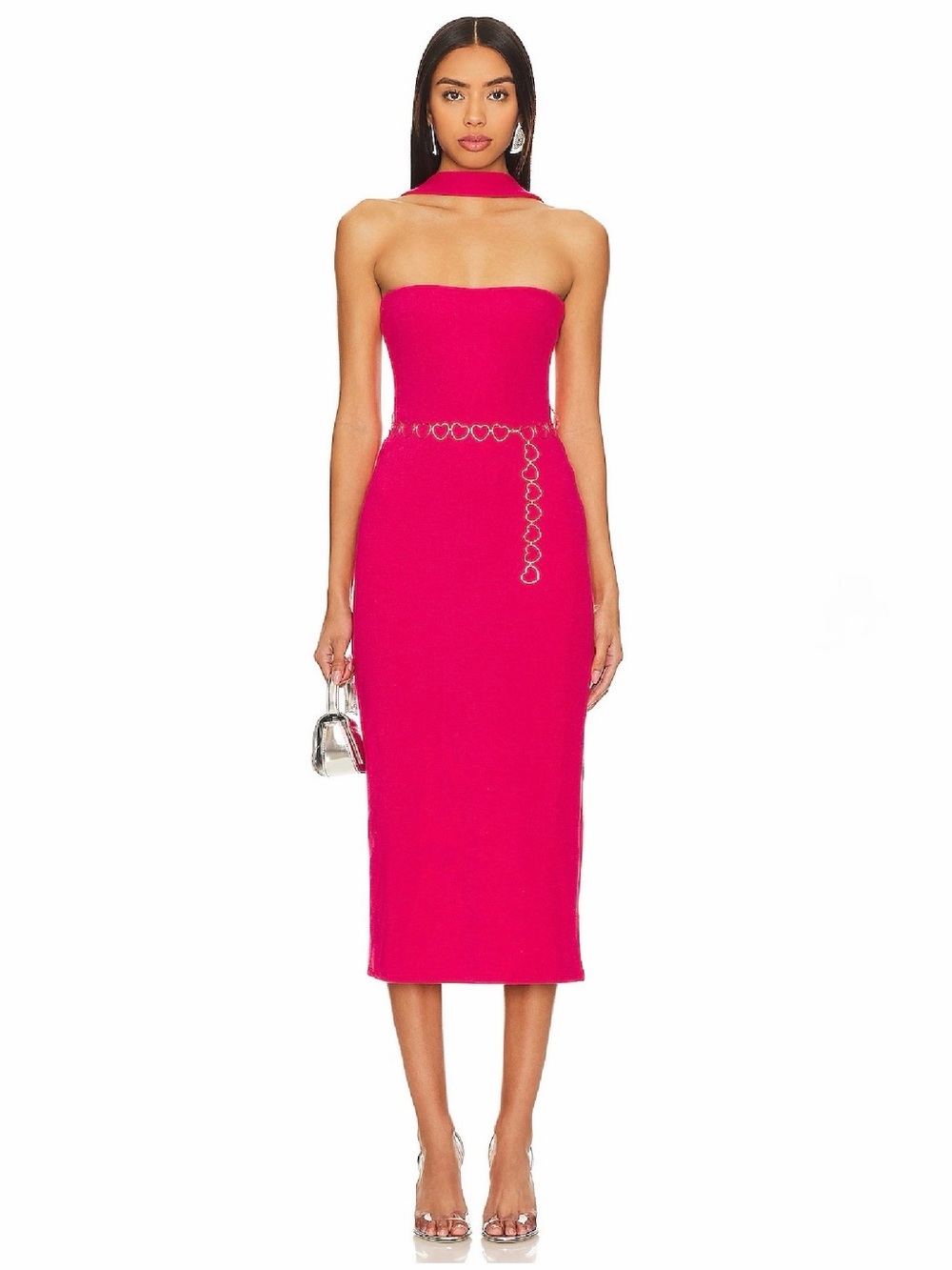 Revolve LOVERS AND FRIENDS Dominique Midi Dress in Dark Pink size XS